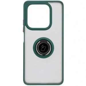 Kup Bizon Case Hybrid Ring Xiaomi Redmi Note 14 5G fumurie cu un cadru verde închis - BIZ8369 - {ean13} - Sklep Home Screen
