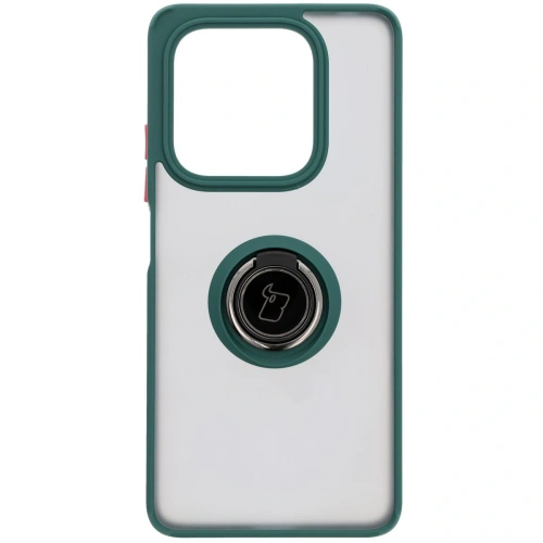 Kup Bizon Case Hybrid Ring Xiaomi Redmi Note 14 5G fumurie cu un cadru verde închis - BIZ8369 - {ean13} - Sklep Home Screen