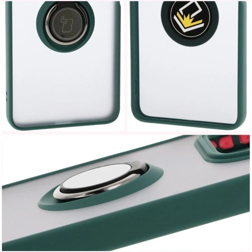 Kup Bizon Case Hybrid Ring Xiaomi Redmi Note 14 5G fumurie cu un cadru verde închis - BIZ8369 - {ean13} - Sklep Home Screen