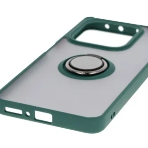 Kup Etui z uchwytem na palec Bizon Case Hybrid Ring do Xiaomi Redmi Note 14 5G przydymione z ciemnozieloną ramką - BIZ8369 - {ean13} - Sklep Home Screen