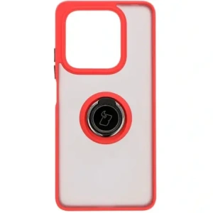 Kup Bizon Case Hybrid Ring Xiaomi Redmi Note 14 5G fumuriu cu un cadru roșu - BIZ8371 - {ean13} - Sklep Home Screen