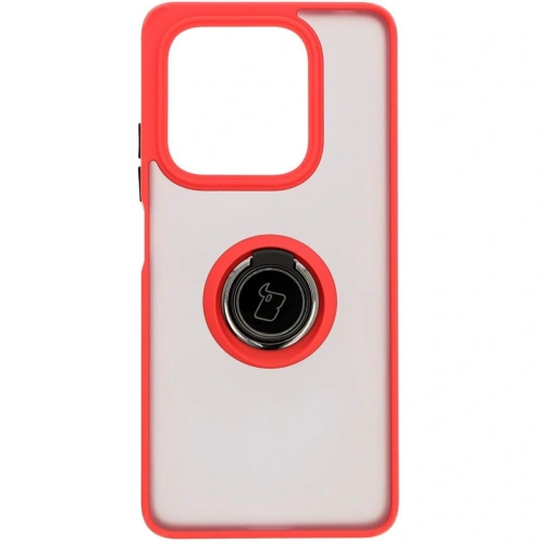 Kup Etui z uchwytem na palec Bizon Case Hybrid Ring do Xiaomi Redmi Note 14 5G przydymione z czerwoną ramką - BIZ8371 - {ean13} - Sklep Home Screen