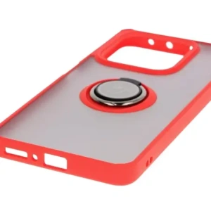Kup Etui z uchwytem na palec Bizon Case Hybrid Ring do Xiaomi Redmi Note 14 5G przydymione z czerwoną ramką - BIZ8371 - {ean13} - Sklep Home Screen