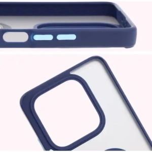 Kup Bizon Case Hybrid Ring Xiaomi Redmi Note 14 5G fumuriu cu un cadru de culoare albastru închis - BIZ8372 - {ean13} - Sklep Home Screen