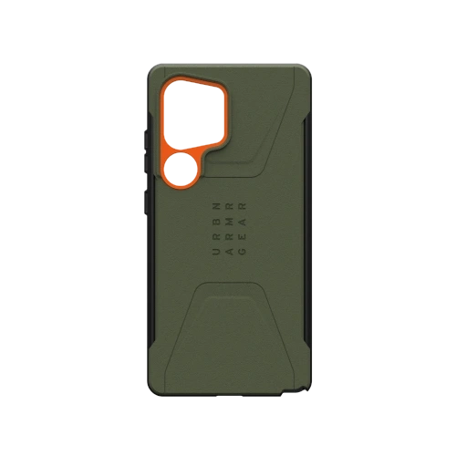 Buy UAG Urban Armor Gear Civilian Pro Samsung Galaxy S25 Ultra 5G with built-in magnetic module (olive/orange) - UAG1486 - {ean13} - Home Screen Store Europe
