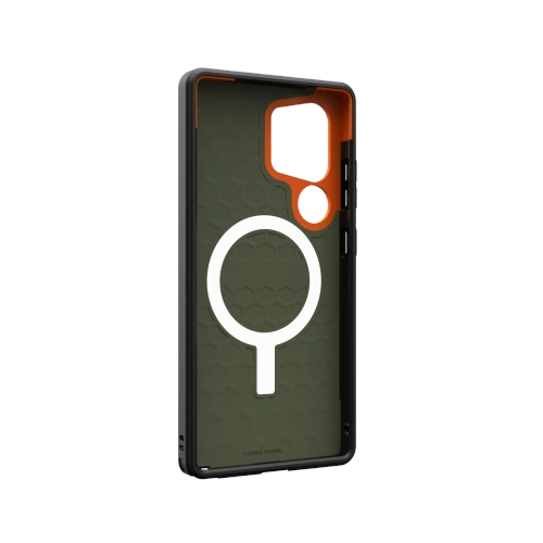 Buy UAG Urban Armor Gear Civilian Pro Samsung Galaxy S25 Ultra 5G with built-in magnetic module (olive/orange) - UAG1486 - {ean13} - Home Screen Store Europe