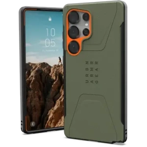 Kup UAG Urban Armor Gear Civilian Pro Samsung Galaxy S25 Ultra 5G beépített mágneses modulal (olíva/narancs) - UAG1486 - {ean13} - Sklep Home Screen