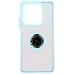 Kup Bizon Case Hybrid Ring Xiaomi Redmi Note 14 5G fumuriu cu un cadru de culoare albastră deschisă - BIZ8373 - {ean13} - Sklep Home Screen
