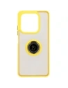 Kup Etui z uchwytem na palec Bizon Case Hybrid Ring do Xiaomi Redmi Note 14 5G przydymione z żółtą ramką - BIZ8374 - {ean13} - Sklep Home Screen
