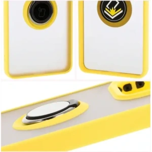 Kup Bizon Case Hybrid Ring Xiaomi Redmi Note 14 5G fumuriu cu un cadru galben - BIZ8374 - {ean13} - Sklep Home Screen