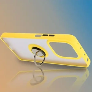 Kup Bizon Case Hybrid Ring Xiaomi Redmi Note 14 5G fumuriu cu un cadru galben - BIZ8374 - {ean13} - Sklep Home Screen