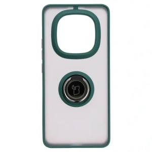 Kup Bizon Case Hybrid Ring Xiaomi Redmi Note 14 Pro Plus 5G fumuriu cu un cadru verde închis - BIZ8375 - {ean13} - Sklep Home Screen