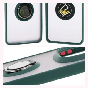 Kup Bizon Case Hybrid Ring Xiaomi Redmi Note 14 Pro Plus 5G fumuriu cu un cadru verde închis - BIZ8375 - {ean13} - Sklep Home Screen