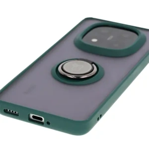 Kup Etui z uchwytem na palec Bizon Case Hybrid Ring do Xiaomi Redmi Note 14 Pro Plus 5G kouřové s tmavě zeleným rámečkem - BIZ8375 - {ean13} - Sklep Home Screen