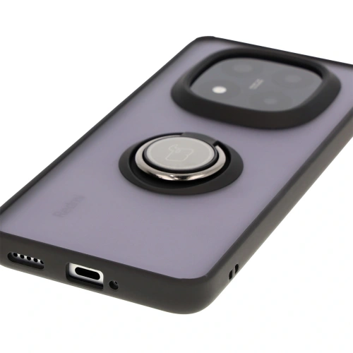 Kup Etui s úchopem na prst Bizon Case Hybrid Ring do Xiaomi Redmi Note 14 Pro Plus 5G kouřové s černým rámečkem - BIZ8376 - {ean13} - Sklep Home Screen
