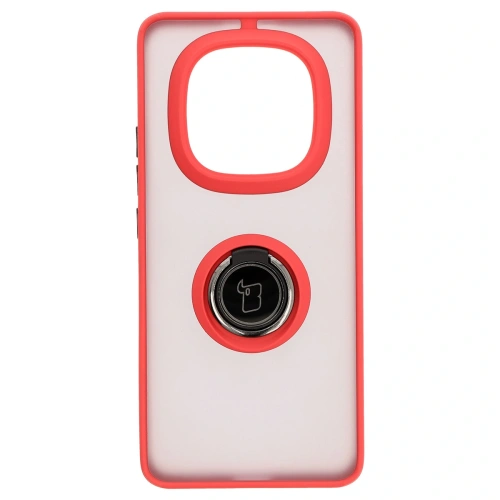Buy Bizon Case Hybrid Ring Xiaomi Redmi Note 14 Pro Plus 5G smoky with a red frame - BIZ8377 - {ean13} - Home Screen Store Europe