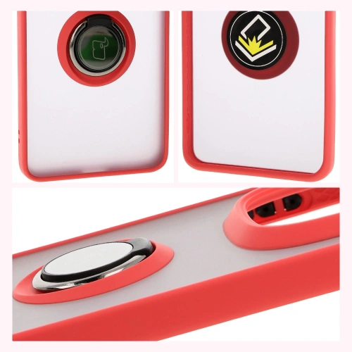 Buy Bizon Case Hybrid Ring Xiaomi Redmi Note 14 Pro Plus 5G smoky with a red frame - BIZ8377 - {ean13} - Home Screen Store Europe