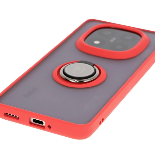 Buy Bizon Case Hybrid Ring Xiaomi Redmi Note 14 Pro Plus 5G smoky with a red frame - BIZ8377 - {ean13} - Home Screen Store Europe