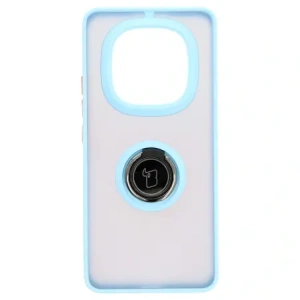 Kup Bizon Case Hybrid Ring Xiaomi Redmi Note 14 Pro Plus 5G fumuriu cu un cadru albastru deschis - BIZ8379 - {ean13} - Sklep Home Screen