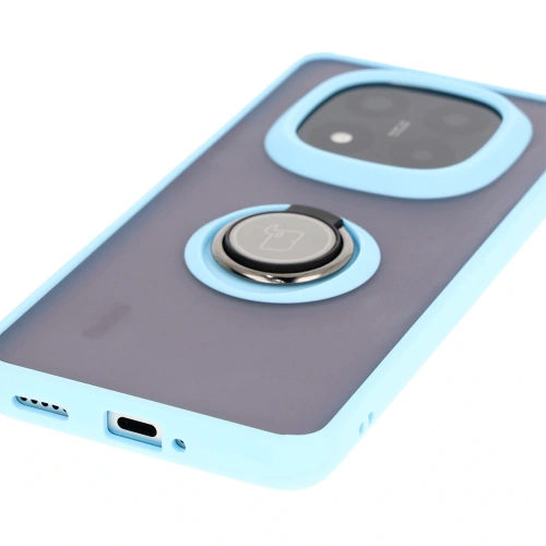 Kup Bizon Case Hybrid Ring Xiaomi Redmi Note 14 Pro Plus 5G fumuriu cu un cadru albastru deschis - BIZ8379 - {ean13} - Sklep Home Screen