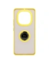 Buy Bizon Case Hybrid Ring Xiaomi Redmi Note 14 Pro Plus 5G smoky with a yellow frame - BIZ8380 - {ean13} - Home Screen Store Europe