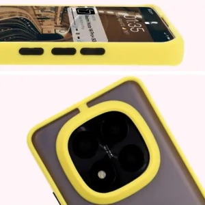 Kup Bizon Case Hybrid Ring Xiaomi Redmi Note 14 Pro Plus 5G fumuriu cu un cadru galben - BIZ8380 - {ean13} - Sklep Home Screen