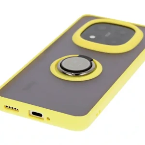 Kup Bizon Case Hybrid Ring Xiaomi Redmi Note 14 Pro Plus 5G fumuriu cu un cadru galben - BIZ8380 - {ean13} - Sklep Home Screen