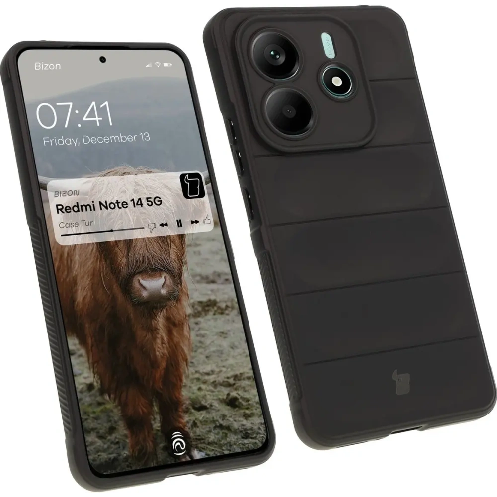 Pancerne etui Bizon Case Tur do Xiaomi Redmi Note 14 5G czarne