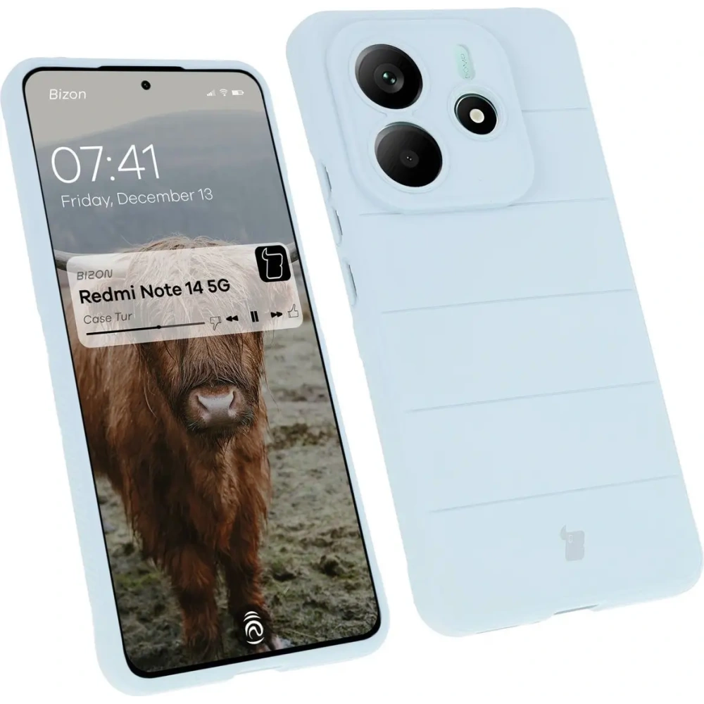 Pancerne etui Bizon Case Tur do Xiaomi Redmi Note 14 5G jasnoniebieskie
