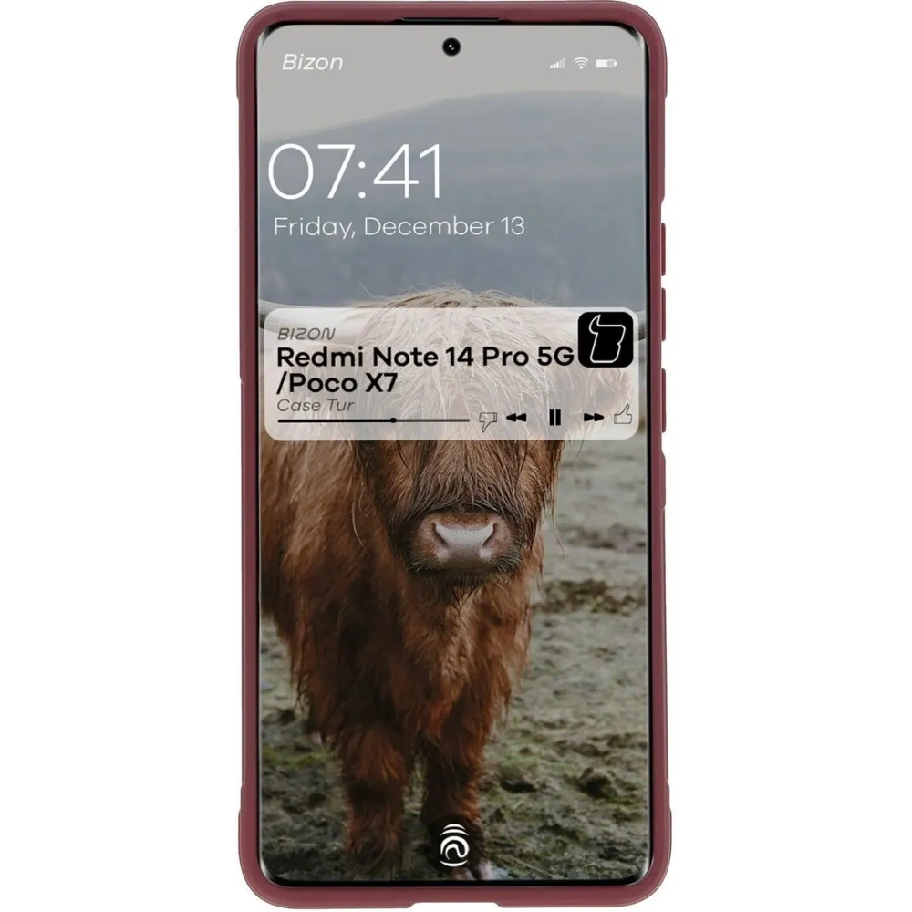 Pancerne etui Bizon Case Tur do Xiaomi Redmi Note 14 Pro 5G / Poco X7 ciemnofioletowe