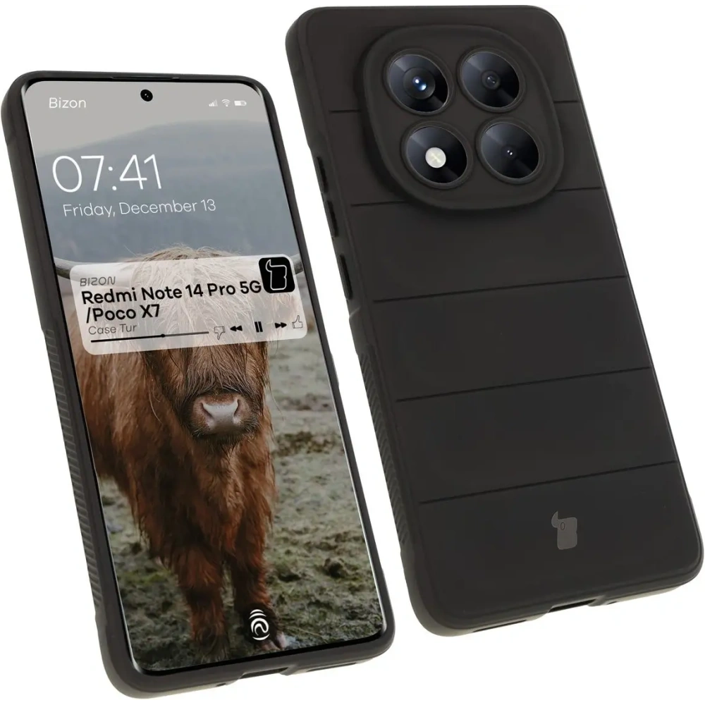Pancerne etui Bizon Case Tur do Xiaomi Redmi Note 14 Pro 5G / Poco X7 czarne