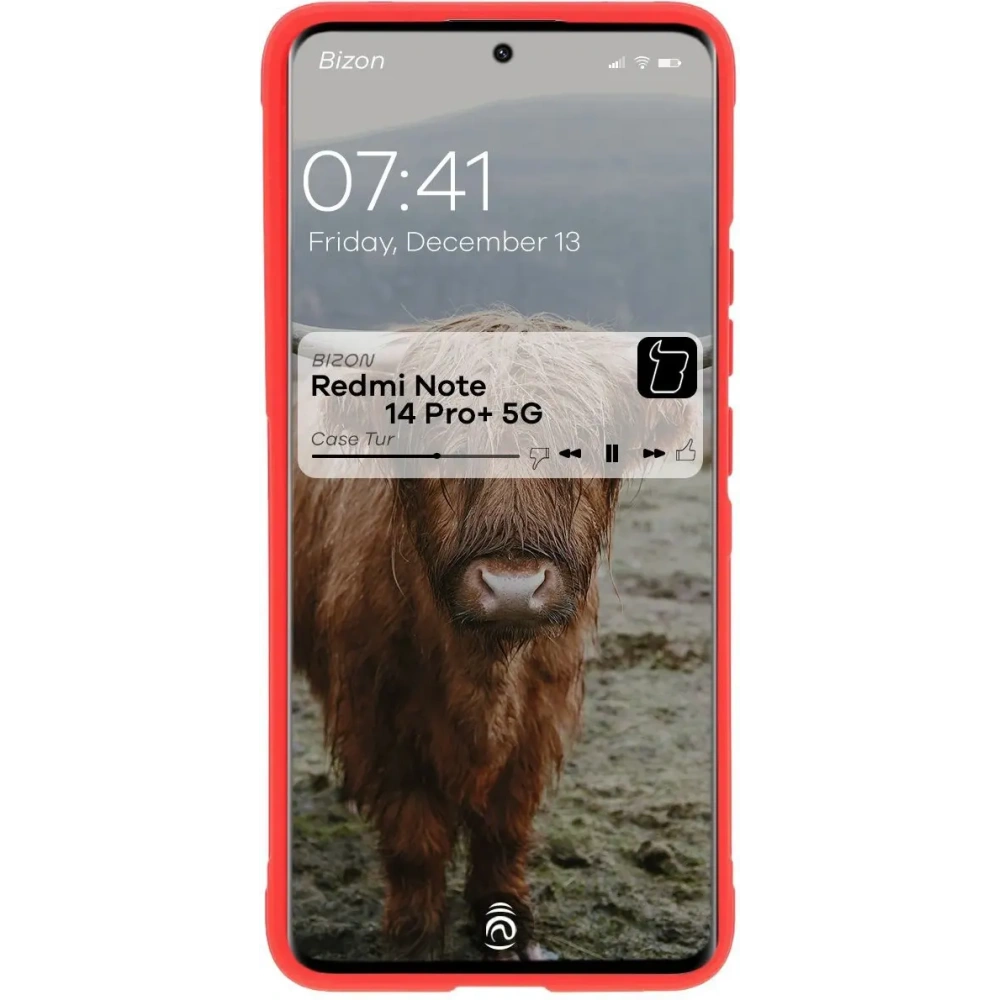 Pancerne etui Bizon Case Tur do Xiaomi Redmi Note 14 Pro Plus 5G czerwone