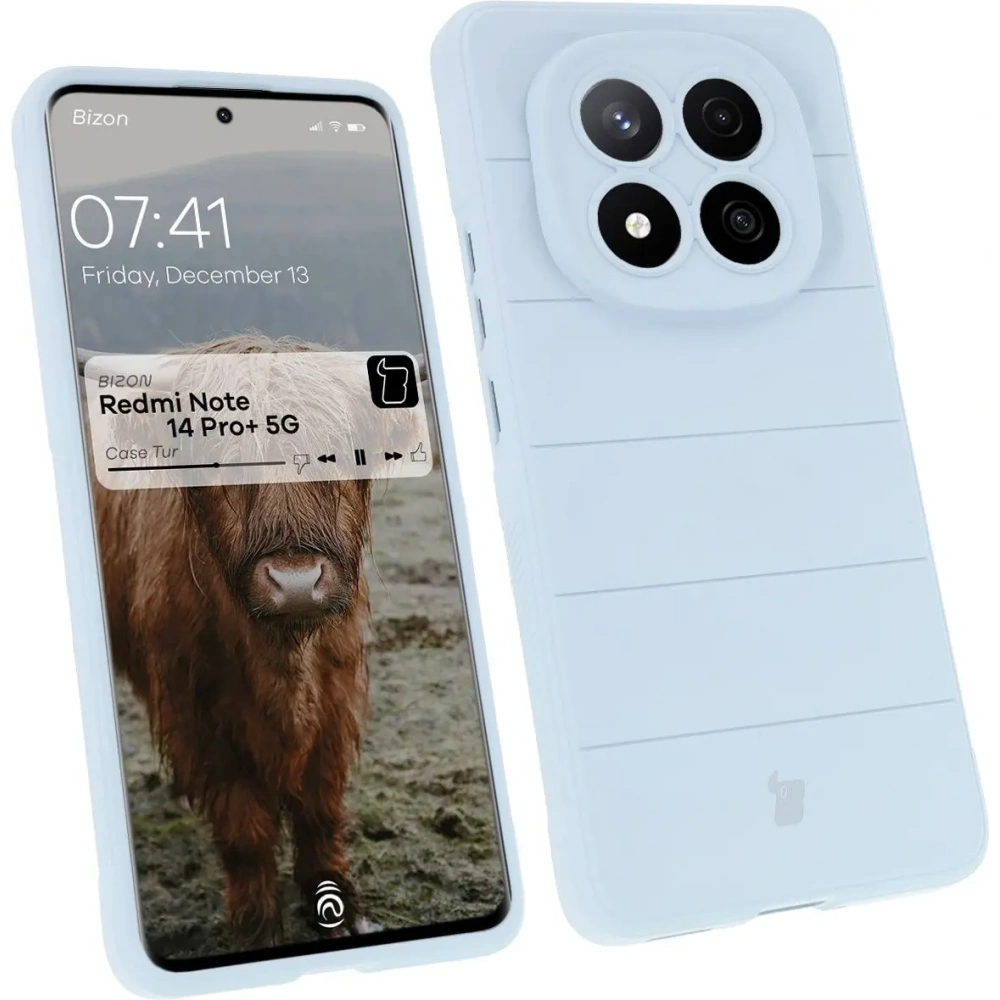 Pancerne etui Bizon Case Tur do Xiaomi Redmi Note 14 Pro Plus 5G jasnoniebieskie