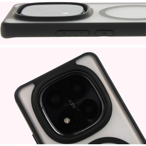 Kup Bizon Carcasă MatteO Magnetic Xiaomi Redmi Note 14 Pro 5G / 14 Pro Plus 5G / Poco X7 translucidă cu cadru negru - BIZ8399 - {ean13} - Sklep Home Screen