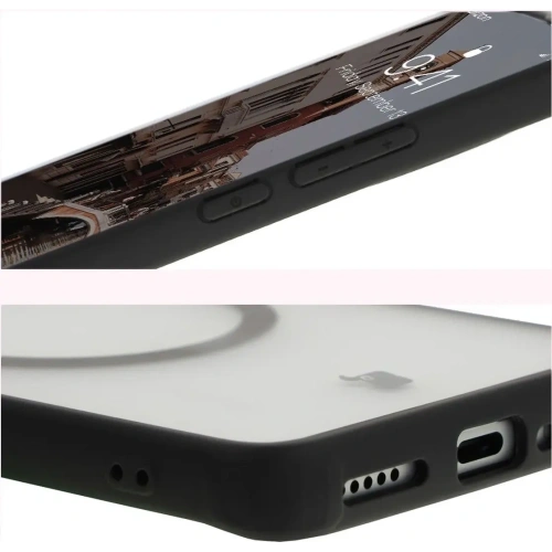 Kup Bizon Carcasă MatteO Magnetic Xiaomi Redmi Note 14 Pro 5G / 14 Pro Plus 5G / Poco X7 translucidă cu cadru negru - BIZ8399 - {ean13} - Sklep Home Screen