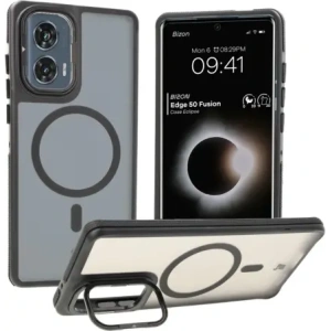 Kup Bizon Case Eclipse Stand & Magnetic Motorola Edge 50 Fusion rauchig mit einem schwarzen Rahmen - BIZ8400 - {ean13} - Sklep Home Screen
