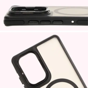 Kup Etui z podstawką i pierścieniem magnetycznym Bizon Case Eclipse do Motorola Edge 50 Fusion przydymione z czarną ramką - BIZ8400 - {ean13} - Sklep Home Screen