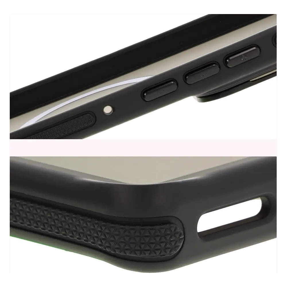 Etui z podstawką i pierścieniem magnetycznym Bizon Case Eclipse do Motorola Edge 50 Fusion przydymione z czarną ramką