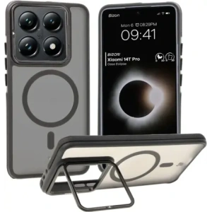 Buy Bizon Case Eclipse Stand & Magnetic Xiaomi 14T Pro smoky with a black frame - BIZ8402 - {ean13} - Home Screen Store Europe