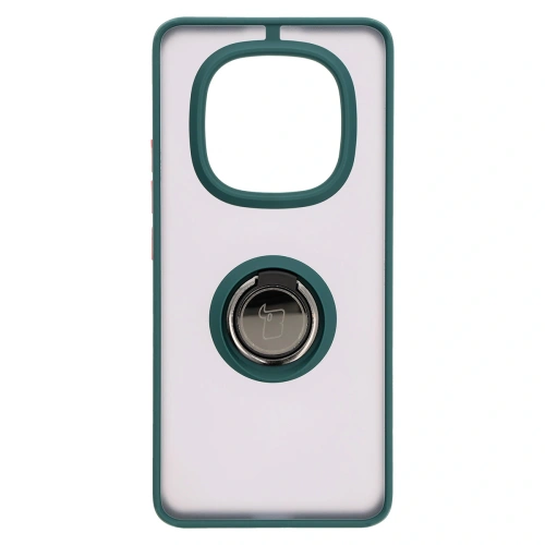 Buy Bizon Case Hybrid Ring Xiaomi Redmi Note 14 Pro 5G / Poco X7 smoky with a dark green frame - BIZ8403 - {ean13} - Home Screen Store Europe