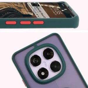 Kup Bizon Case Hybrid Ring Xiaomi Redmi Note 14 Pro 5G / Poco X7 fumuriu cu un cadru verde închis - BIZ8403 - {ean13} - Sklep Home Screen