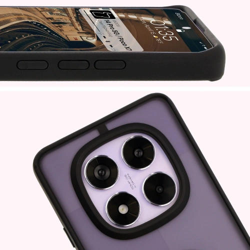 Kup Bizon Case Hybrid Ring Xiaomi Redmi Note 14 Pro 5G / Poco X7 füstös fekete kerettel - BIZ8404 - {ean13} - Sklep Home Screen