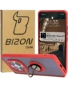 Bizon Case Hybrid Ring Xiaomi Redmi Note 14 Pro 5G / Poco X7 füstös piros kerettel