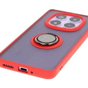 Kup Bizon Case Hybrid Ring Xiaomi Redmi Note 14 Pro 5G / Poco X7 fumuriu cu un cadru roșu - BIZ8405 - {ean13} - Sklep Home Screen