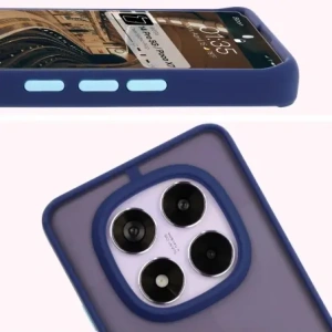 Kup Bizon Case Hybrid Ring Xiaomi Redmi Note 14 Pro 5G / Poco X7 fumuriu cu un cadru albastru închis - BIZ8406 - {ean13} - Sklep Home Screen
