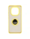 Buy Bizon Case Hybrid Ring Xiaomi Redmi Note 14 Pro 5G / Poco X7 smoky with a yellow frame - BIZ8407 - {ean13} - Home Screen Store Europe