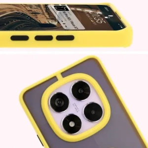 Kup Bizon Case Hybrid Ring Xiaomi Redmi Note 14 Pro 5G / Poco X7 fumuriu cu un cadru galben - BIZ8407 - {ean13} - Sklep Home Screen