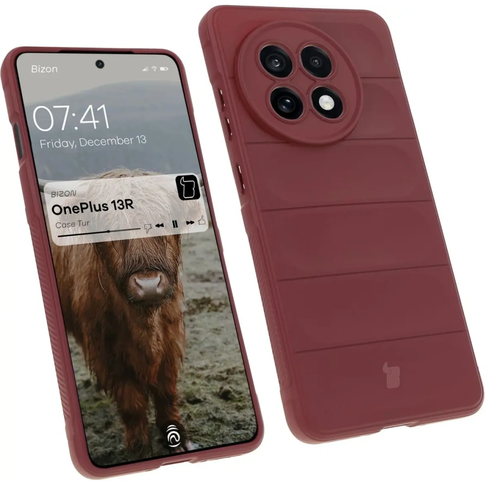 Pancerne etui Bizon Case Tur do OnePlus 13R ciemnofioletowe