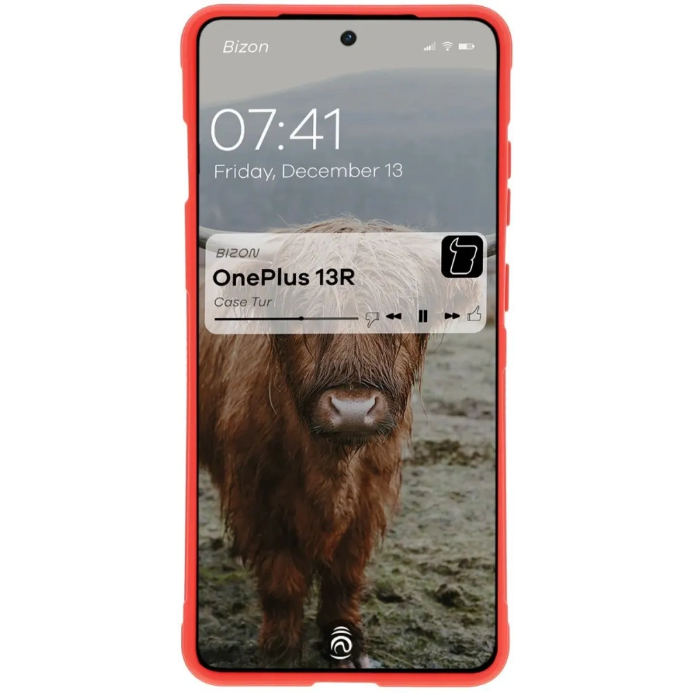 Pancerne etui Bizon Case Tur do OnePlus 13R czerwone