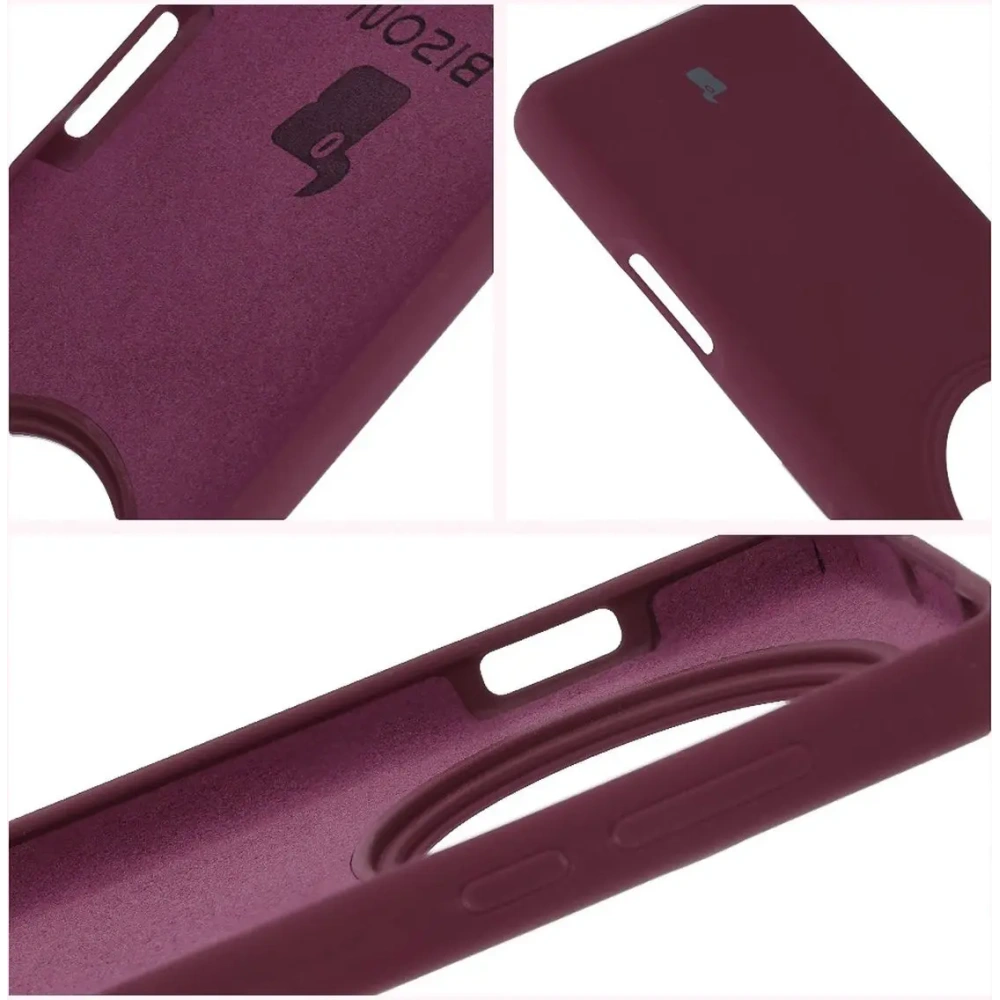 Silikonowe etui Bizon Soft Case do Oppo Find X8 Pro ciemnofioletowe